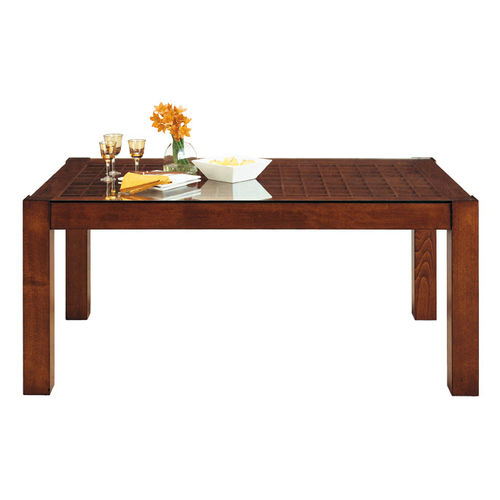 Table contemporaine - T-663 - ArtesMoble - en hêtre / en verre / avec piètement en hêtre