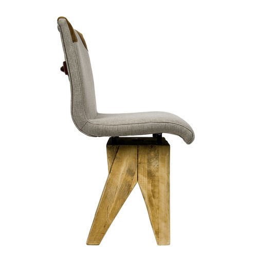 Chaise rustique - FST0041 - Gie El - d'intérieur / en bois massif / en cuir