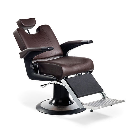 Fauteuil de barbier en cuir - ALPHA 1000 - Welonda - avec repose-tête / piètement central / avec pompe hydraulique