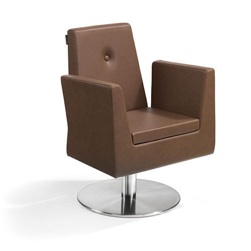 Fauteuil de coiffure en simili cuir - B-CHILLED - Welonda - à dossier inclinable / tapissé / avec pompe hydraulique