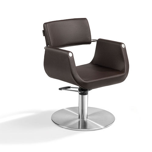 Fauteuil de coiffure en simili cuir - MR MO - Welonda - en acier inoxydable / à dossier inclinable / tapissé