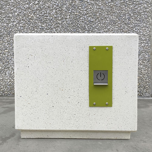 Banc public contemporain - B-CHARGE POUF - FREPAT URBAN EQUIPMENT - en bois / en béton / modulaire