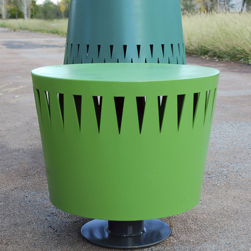 Tabouret contemporain - TEAM+ - FREPAT URBAN EQUIPMENT - en acier galvanisé / avec piètement en acier / avec piètement en acier COR-TEN®