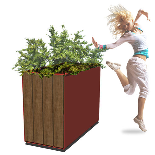 Jardinière en bois - ANDORRA - FREPAT URBAN EQUIPMENT - en acier galvanisé / en acier corten / en acier à revêtement par poudre