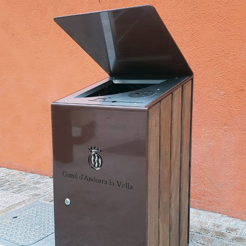 Poubelle publique - ANDORRA - FREPAT URBAN EQUIPMENT - en acier / en acier galvanisé / en tôle d'acier