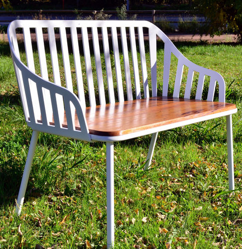 Banc de jardin classique - MILA - FREPAT URBAN EQUIPMENT - en bois / en acier / en acier galvanisé