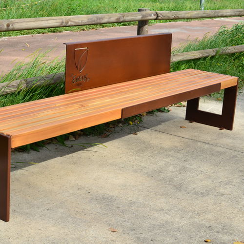 Banc public contemporain - AULERCO - FREPAT URBAN EQUIPMENT - en bois / en acier galvanisé / en acier COR-TEN®