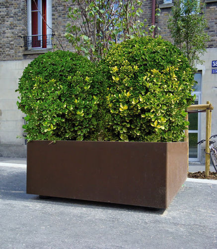 Jardinière en acier galvanisé - JULIA - FREPAT URBAN EQUIPMENT - en acier corten / carrée / contemporaine