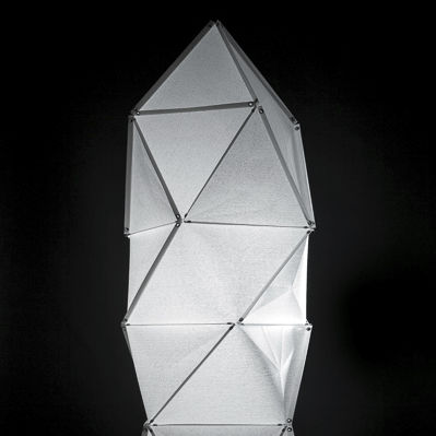 Lampe de sol - ICE CUBE L - Octavio Amado - en papier japonais / contemporaine / sans fil