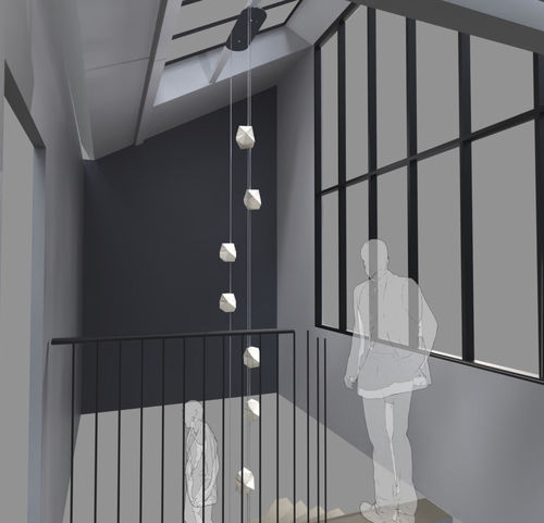 Suspension - SAPHIR 220 - Octavio Amado - en polymère / contemporaine / d'intérieur