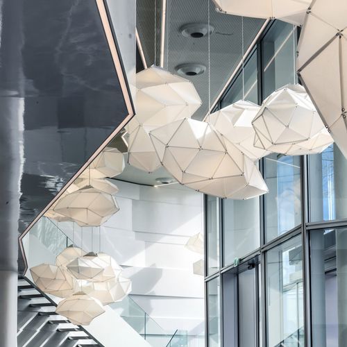 Suspension - RUBIS - Octavio Amado - en papier japonais / contemporaine / d'intérieur