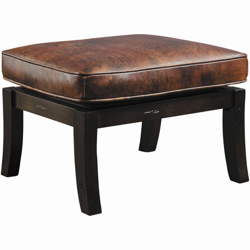 Repose-pied classique - PLANO 96-9753-OT - STICKLEY - en cuir / en bois