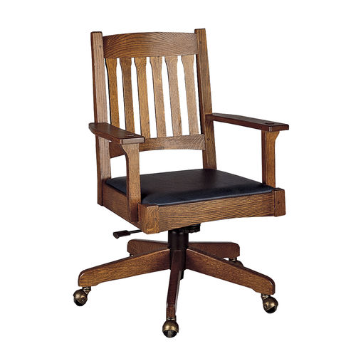 Chaise de bureau classique - MISSION : 89/91-323 - STICKLEY - en chêne / en cerisier / tapissée