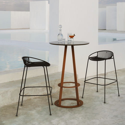Chaise de bar contemporaine - Hula  - HALDANE - de cuisine / d'extérieur / en Sunbrella®