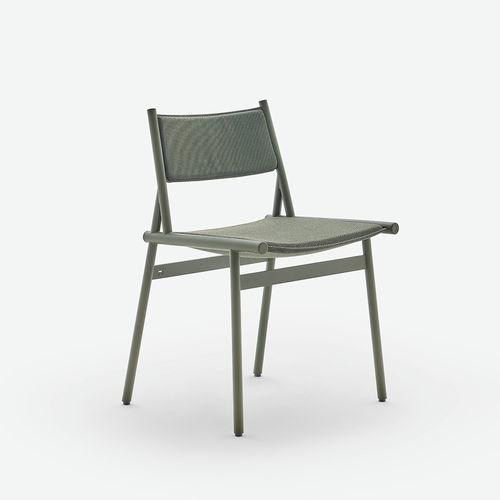 Chaise de salle à manger contemporaine - SLINGSHOT - HALDANE - de cuisine / d'extérieur / en tissu