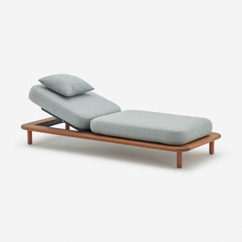 Bain de soleil contemporain - SWARTBERG - HALDANE - en tissu / aluminium / en iroko