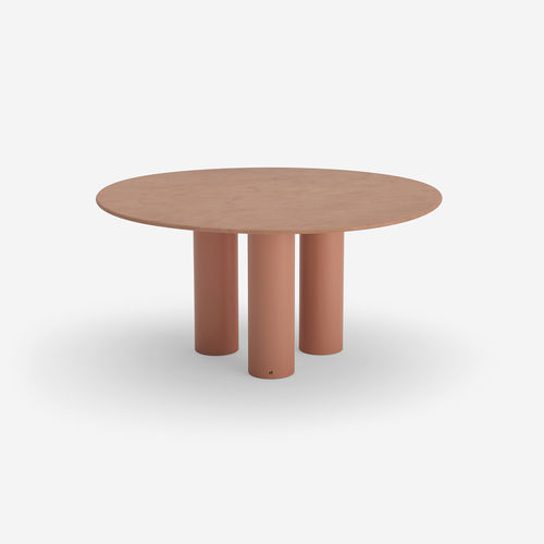 Table à manger contemporaine - Dombolo 5 - HALDANE - en Dekton® / avec piètement en acier inoxydable laqué / ronde