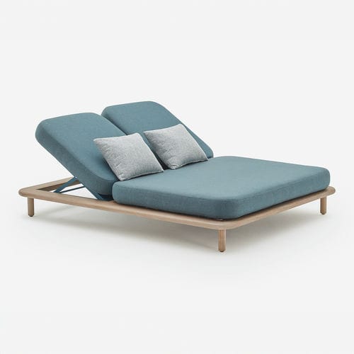 Bain de soleil contemporain - SWARTBERG - HALDANE - en tissu / en iroko / en bois