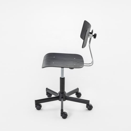Chaise de travail en tissu - WORK - Mara - en hêtre / piètement étoile / à roulettes