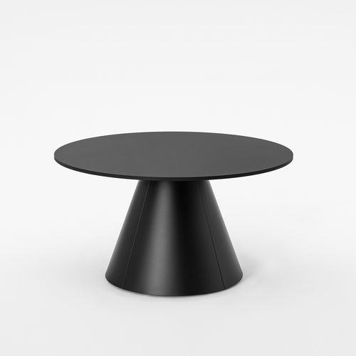Table design - 250 CONE - Mara - en stratifié / avec piètement en acier / ronde