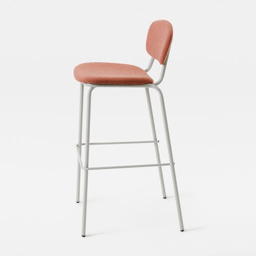 Tabouret design - SIMPLE SOFT - Mara - en tissu / avec piètement en métal / tapissé