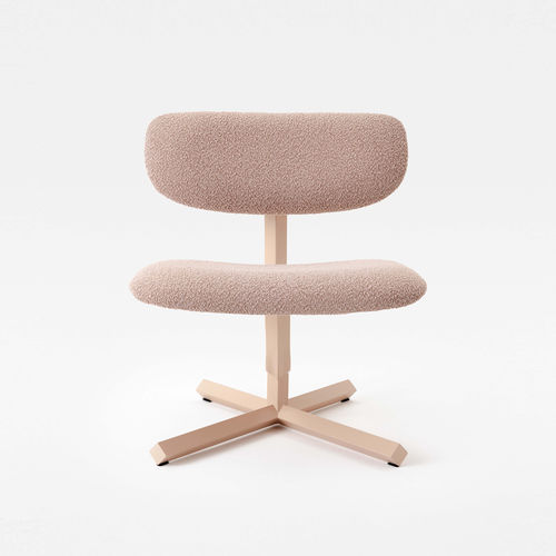 Fauteuil relax contemporain - TYPO LOUNGE CHAIR - Mara - en tissu / en métal / avec repose-pieds