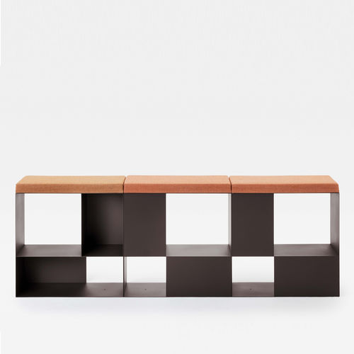 Banc contemporain - B302 - Mara - en acier peint / sans dossier / sans accoudoirs