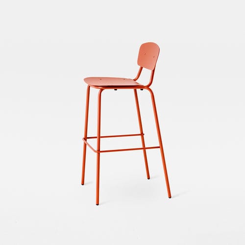 Tabouret de bar contemporain - SIMPLE - Mara - en aluminium / avec piètement en acier / 4 pieds