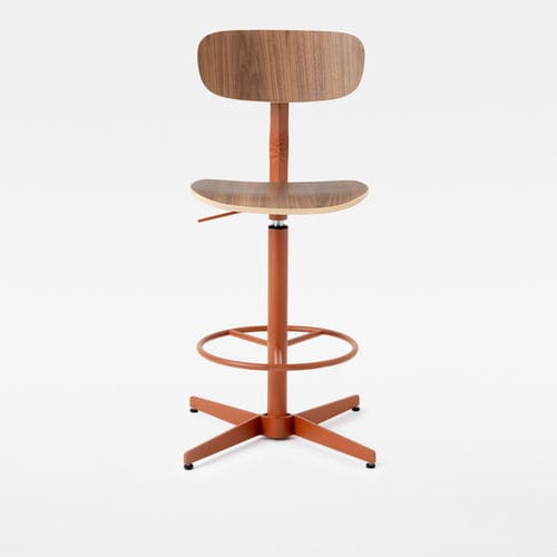 Tabouret contemporain - TYPO - Mara - en bois / avec piètement en métal / à 4 branches