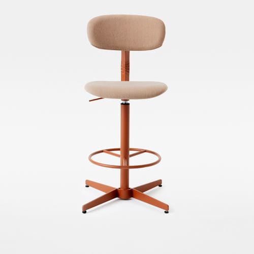 Tabouret contemporain - TYPO SOFT - Mara - en bois / avec piètement en métal / à 4 branches