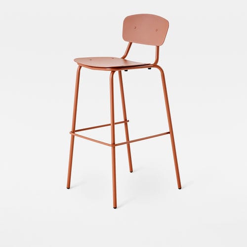 Tabouret de bar contemporain - SIMPLE - Mara - en aluminium / avec piètement en acier / 4 pieds
