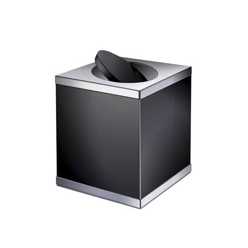 Poubelle de salle de bain - BLACK: 897 - Windisch S.A. - à poser / en laiton / à couvercle basculant