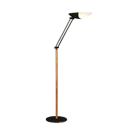 Lampe sur pied - MÉTÉORE - Aluminor - en acier laqué / en hêtre / en polycarbonate