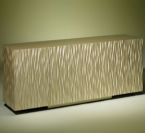 Buffet contemporain - MOON - Luisa Peixoto Design - en bois laqué / bleu / vert