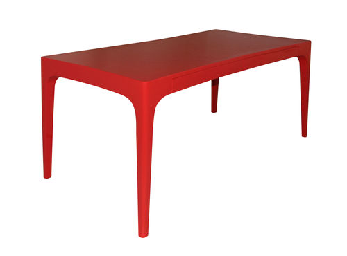 Bureau sur pied - CURVE LACQUER - Luisa Peixoto Design - contemporain / en MDF laqué / droit