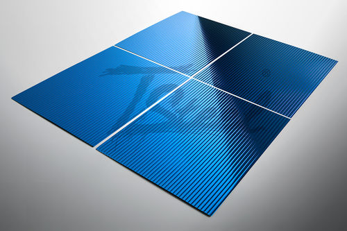 Tôle métallique décorative - TSTEEL STRIPES BLU - Steel Color - acier inoxydable 304 / en acier inoxydable 316 / texturée