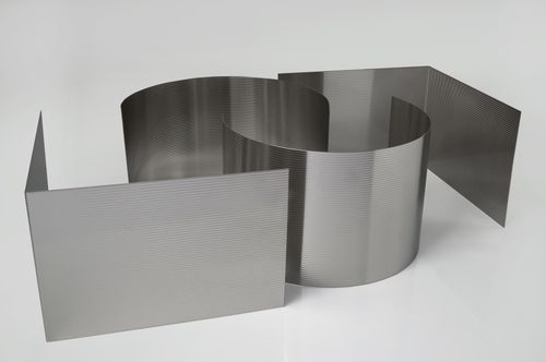 Tôle métallique décorée - STRIPES  - Steel Color - en inox / pour bardage