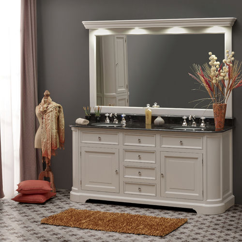 Meuble vasque double - ELYSÉE 185 - Aqua Prestige - à poser / en bois / en marbre