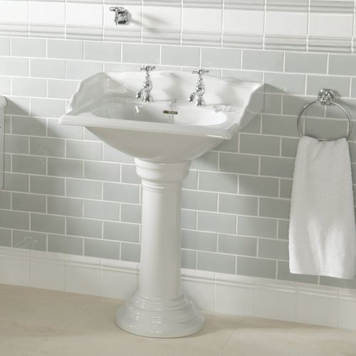 Vasque sur pied - 240.06352 + 240.06412 - Aqua Prestige - en porcelaine / avec mitigeur / ovale