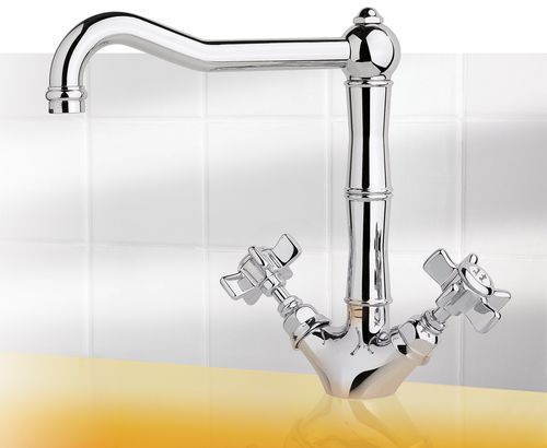 Mélangeur à poser - 950.1469 - Aqua Prestige - en laiton / de cuisine / 1 trou
