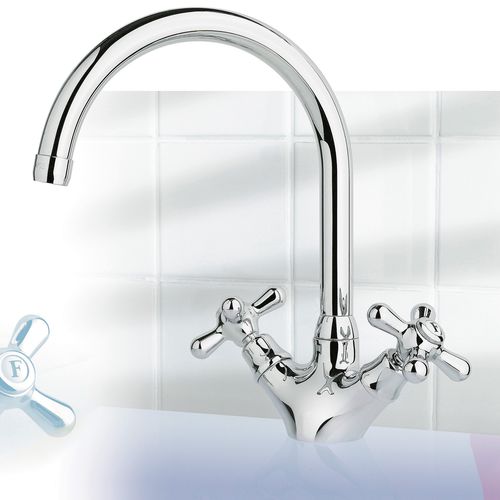 Mélangeur à poser - 950.2506.01 - Aqua Prestige - en laiton / de cuisine / 1 trou