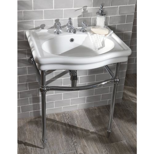 Vasque sur pied - LOXLEY WITHOUT SPLASH GUARD - Aqua Prestige - en porcelaine / en laiton / 1 trou