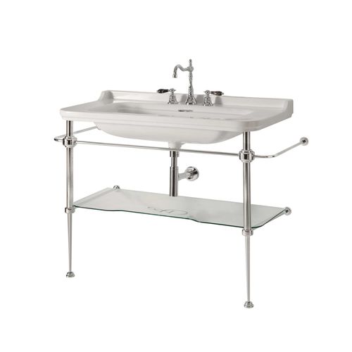 Vasque sur pied - WALDORF - Aqua Prestige - en porcelaine / avec étagère intégrée / rectangulaire