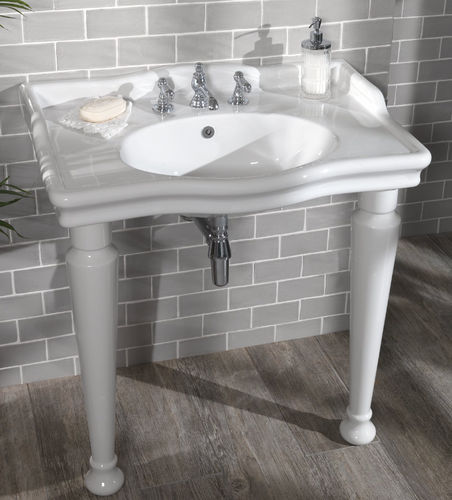 Vasque sur pied - LOXLEY - Aqua Prestige - en porcelaine / 1 trou / 3 trous