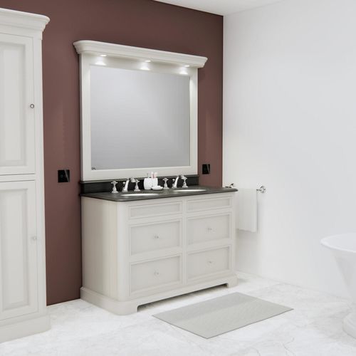 Meuble vasque double - ADAGIO 130 - Aqua Prestige - à poser / en bois / en céramique