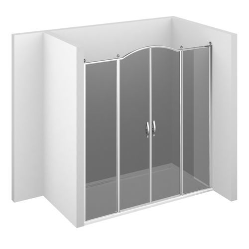 Cabine de douche en verre trempé - 575.GL4 - Aqua Prestige - fixe / avec porte pivotante / d'angle
