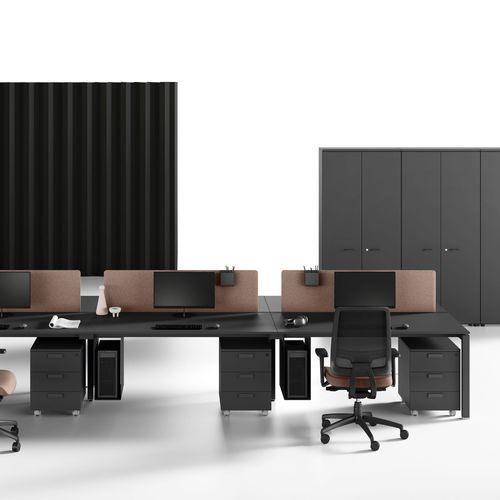 Bureau pour open space - 5TH ELEMENT - Las Mobili - sur pied / de 2 à 4 personnes / multiplace
