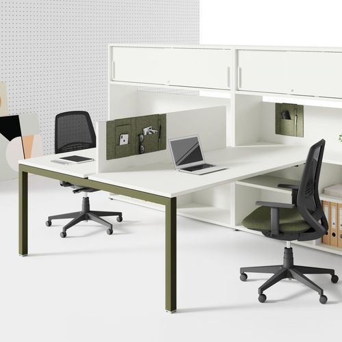 Bureau pour open space - OXI - Las Mobili - pour 2 personnes / contemporain / bois