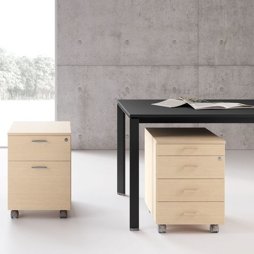 Caisson de bureau en bois - CONTENITORI UNIVERSALI - Las Mobili - à 3 tiroirs / à 2 tiroirs / à clé