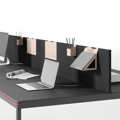 Séparateur de bureau sur bureau - SCHERMI UNIVERSALI - Las Mobili - en tissu / magnétique / modulable